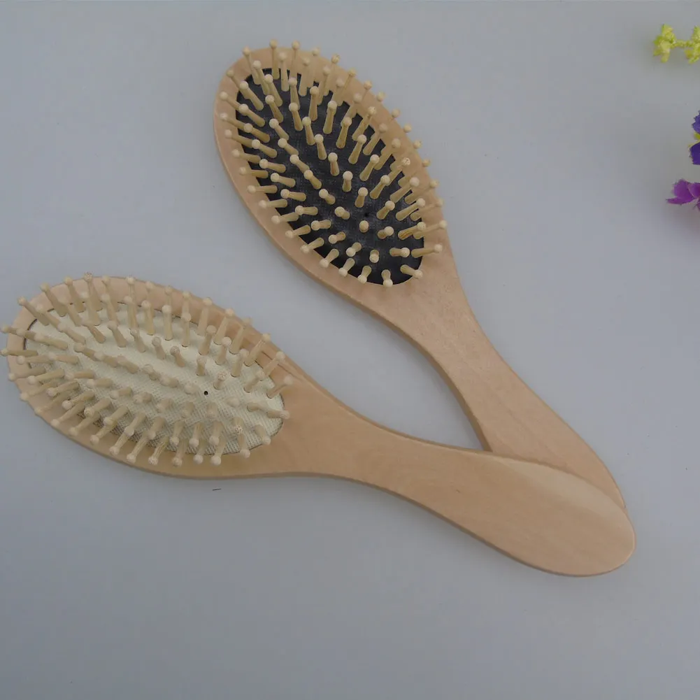 Hair Care Brush Massage Wooden Spa Comb Antistatic Head Promote Blood Circulation | Красота и здоровье