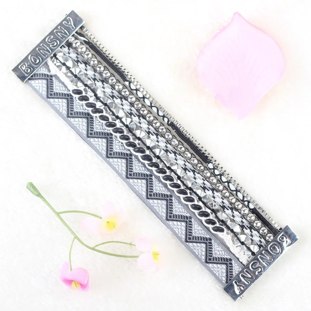 Newei горячее предложение Роскошный плетеный браслет ручной работы из бисера