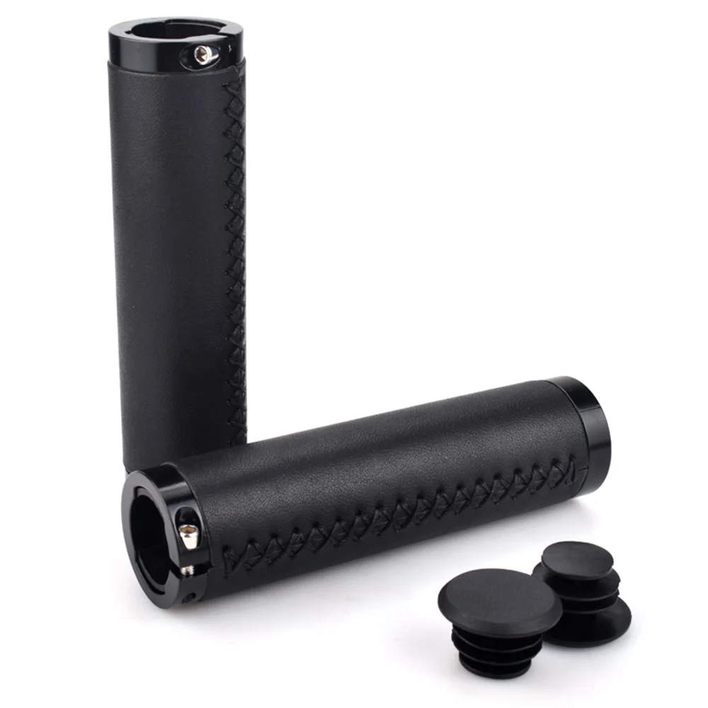 02 Black Упоры для рук на руль велосипеда MTB bmxроуд Велоспорт Руль Ручки противоскользящие ПУ кожа Упоры для рук на руль велосипеда замок для горного велосипеда на руле ручки - Цвет: 02 Black