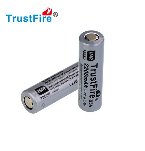 2 шт./лот TrustFire IMR 18650 2200 мАч 35 А 3 7 в перезаряжаемая батарея с высоким потоком