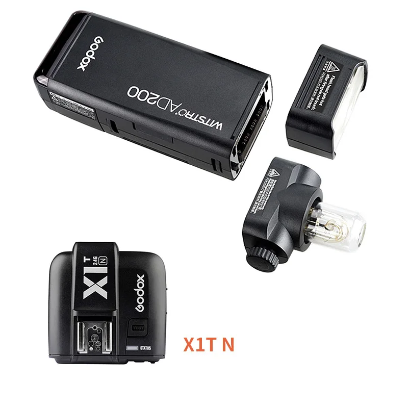 Карманный флэш-светильник GODOX AD200 ttl 2,4G 1/8000s HSS с двойной головкой 200Ws с литиевой батареей 2900mAh с беспроводной системой X 2,4G - Цвет: AD200 and XIT-N