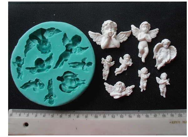 

Silicone Mould ANGELS Sugarcraft Cake Decorating Fondant Mold Angel Baby Fondant Mold Aroma Stone Moulds Silicone Rubber