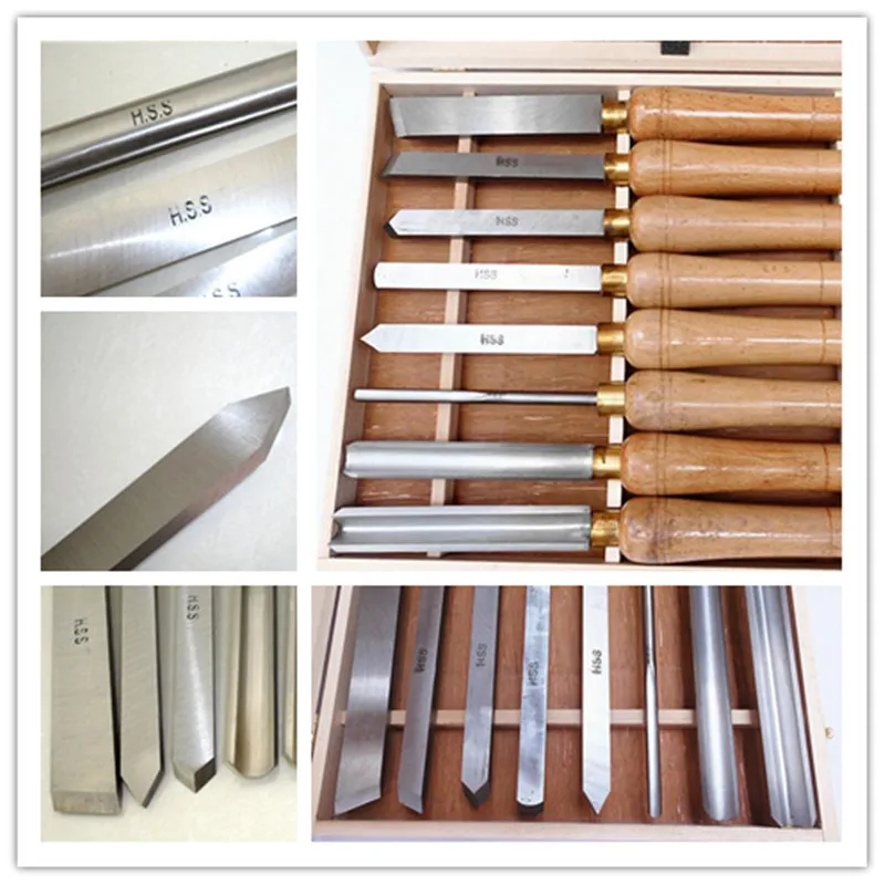 8PCS HSS Wooden Turning Chisel Tools SET with High Speed Steel Blade &amp Ashtree Handle in Box | Инструменты