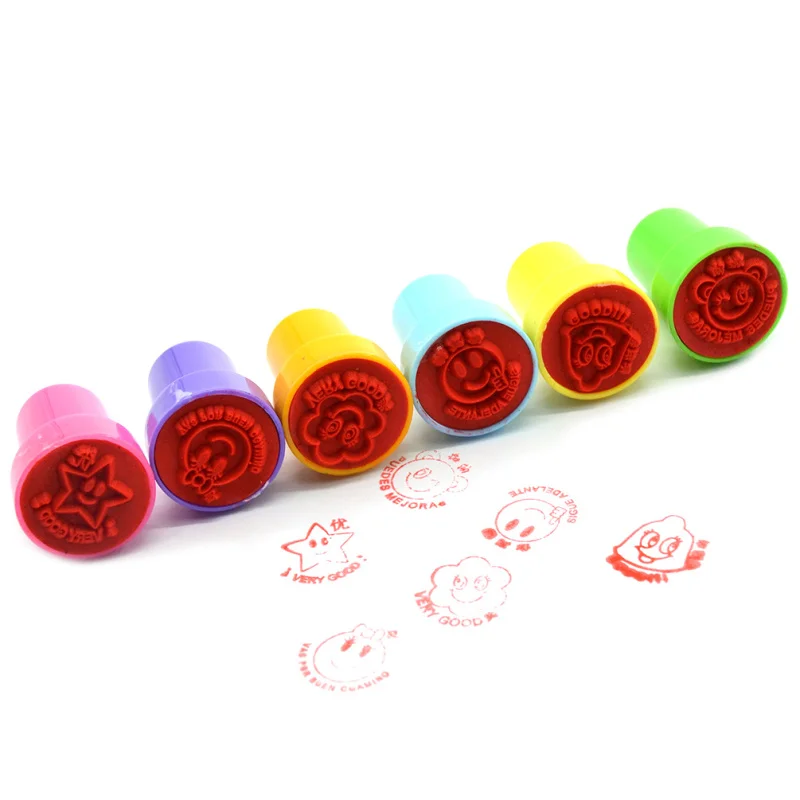 Она любит 6 шт. круглый Форма прекрасные дети Улыбка самоокрашивающегося