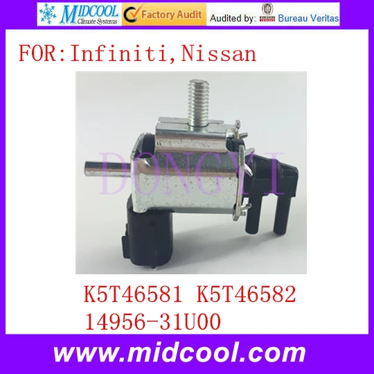 Новый вакуумный электромагнитный клапан EGR OEM K5T46581 K5T46582 14956 31U00 для Infiniti Nissan|solenoid