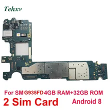 Tehxv 32 Гб оригинальная разблокированная материнская плата для samsung Galaxy S7 Edge G935F G935FD Dual Sim материнская плата 2 Sim