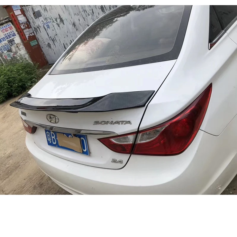 Для Hyundai Sonata 8 спойлер 2011 2015 высококачественный резиновый материал заднее крыло