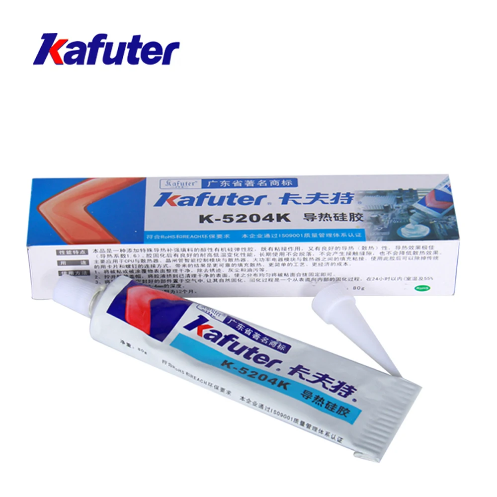 Kafuter 80g K-5204K светодиодный Теплопроводящий силиконовый процессор клей |