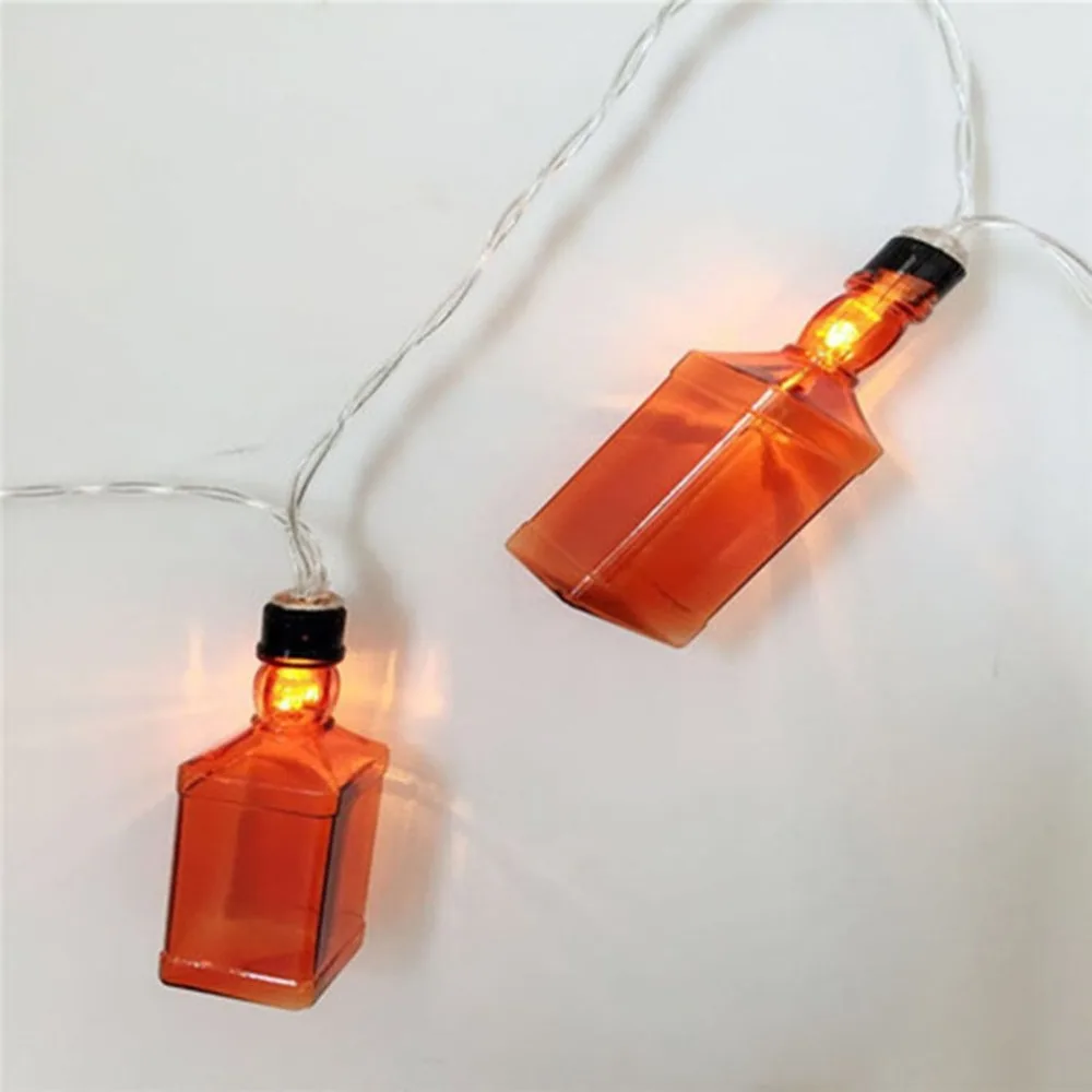 Бутылки светодио дный LED медный провод звезда занавес гирлянды лампа Фея