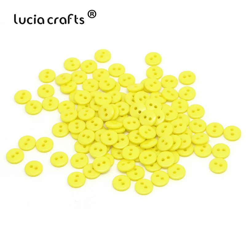 Lucia crafts 100 шт 10 мм круглые полимерные пуговицы для декоративных украшений DIY шитье скрапбукинг аксессуары для одежды E0509