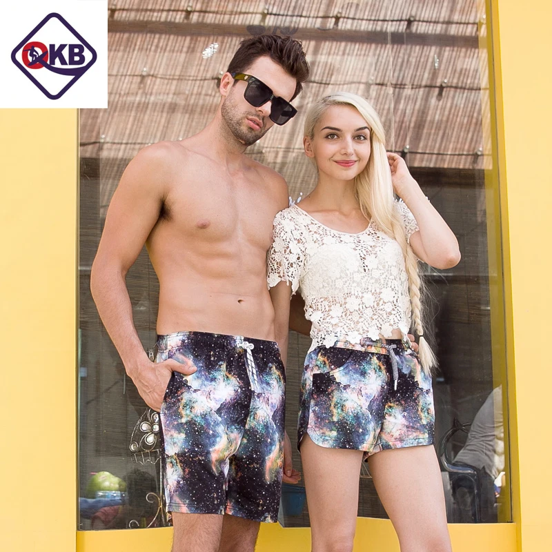 

QIKERBONG Lady Casual Shorts Women Beachwear Shorts Women Pineapple fruit print Shorts Quick Drying Fabric