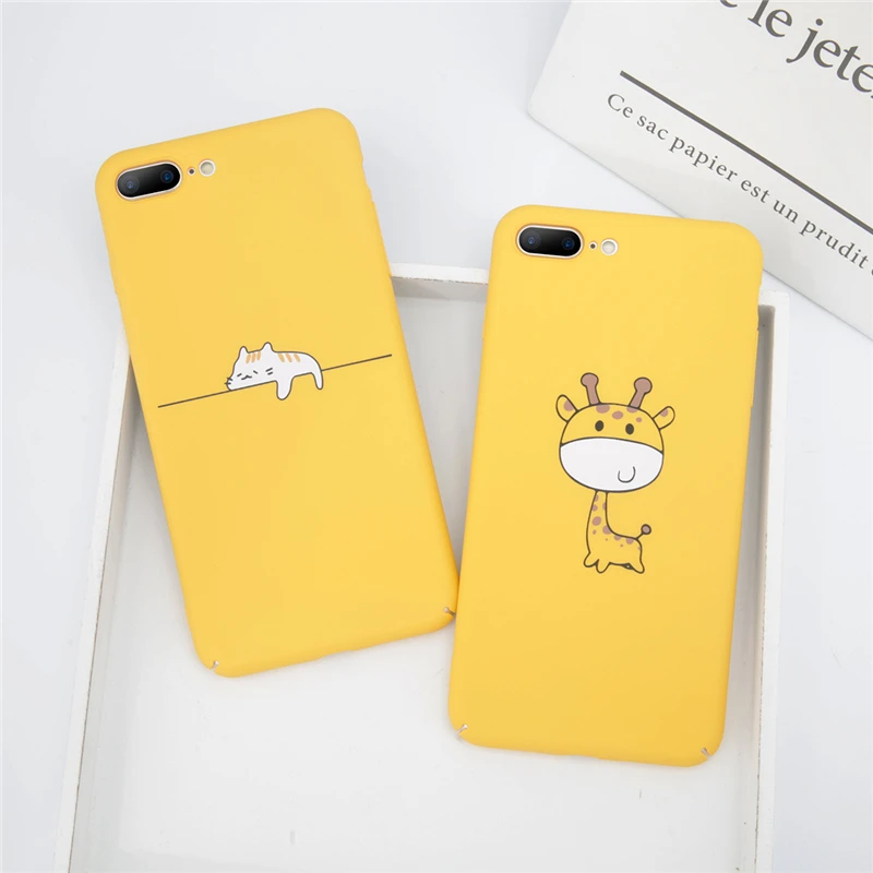 Lovebay Телефон чехол для iPhone 6 6s 7 8 Plus X XR XS Max милый мультфильм ананас кошка Жираф