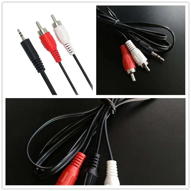 1 шт. 2 м 3 9 фута 5 мм штекер двойной RCA Мужской кабель стерео PC аудио сплиттер Aux-2