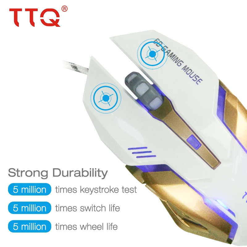 TTQ мышь геймер USB 2 0 нейлоновая плетеная проводная MAX DPI 3200 игровая Opto electonic