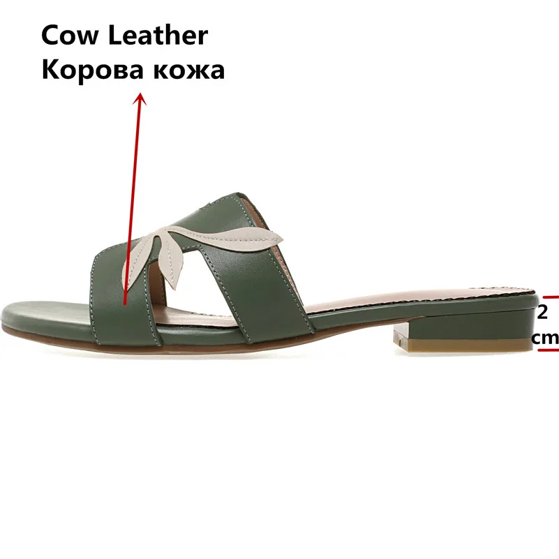 Женские босоножки на низком каблуке FEDONAS черные из натуральной кожи с круглым