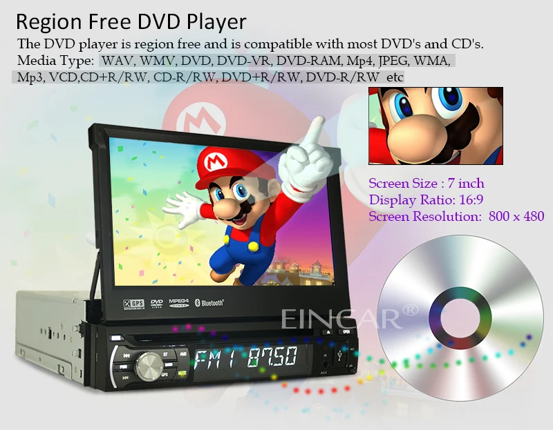 Карта gps включена! Цифровой сенсорный экран автомобильный dvd плеер 1 Din стерео