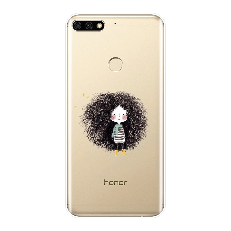 Чехол для телефона Huawei Honor 7 8 9 10 Lite силиконовый мягкий мультяшный чехол накладка 7S