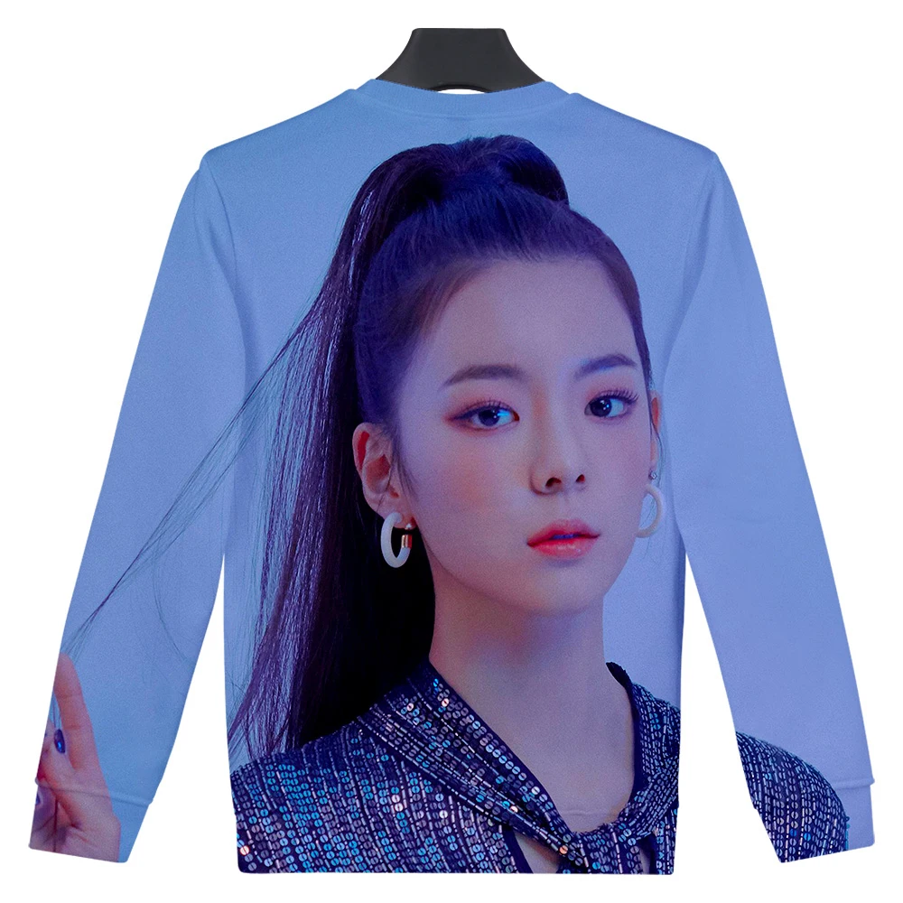 ITZY YUNA RYUJIN CHAERYEONG LIA YEJI/Популярная Повседневная футболка с длинными рукавами