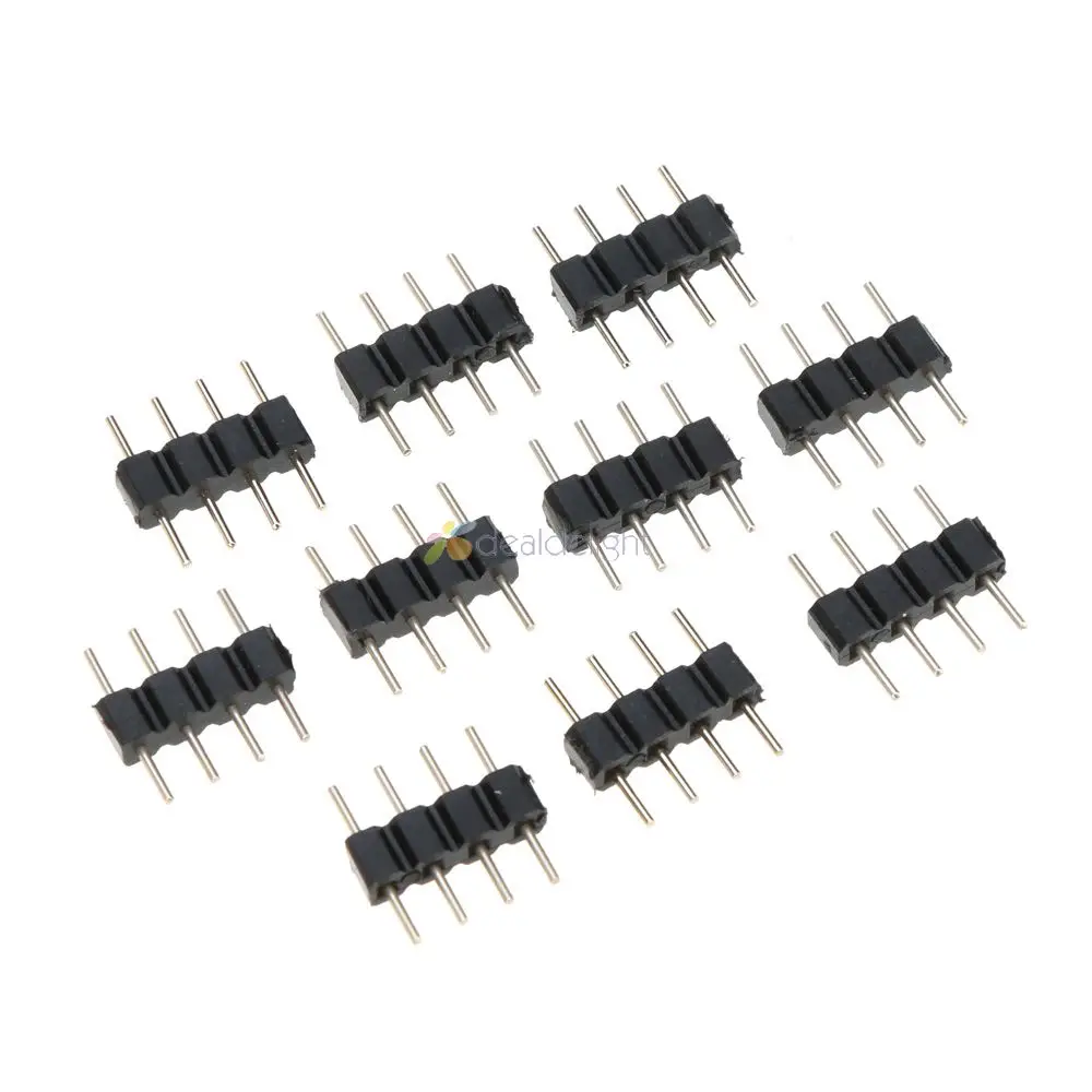 20 шт. 4 контактный штекер Адаптер для 3528 5050 SMD RGB светодиодной ленты|4 pin male|5050 pinled