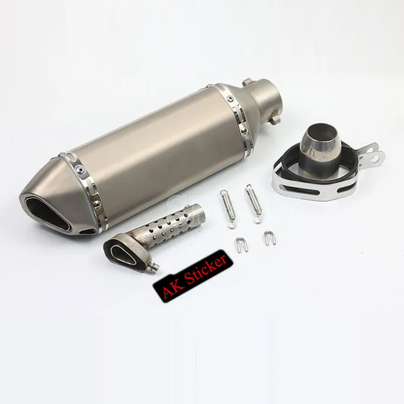 Titanium Color Modifiedl Мотоцикл выхлопная труба глушитель 51 мм Размер CBR YZF YBR TTR 200cc 250cc 300cc 400cc аксессуары - Цвет: Titanium Color