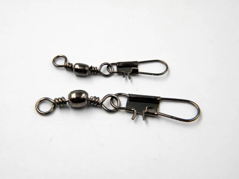 Enjort 20pcs Stainless steel swivels interlock snap fishing lure tackles winter gear accessories Connector copper swivel | Спорт и
