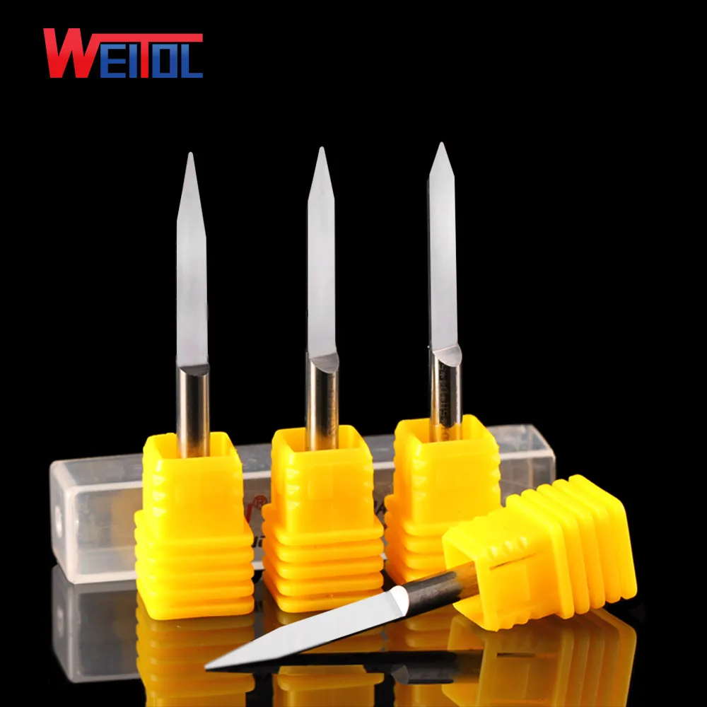 Weitol 3A 1 шт./лот 4 мм V образный Круглый карбидный Гравировальный Бит PCB фрезерный