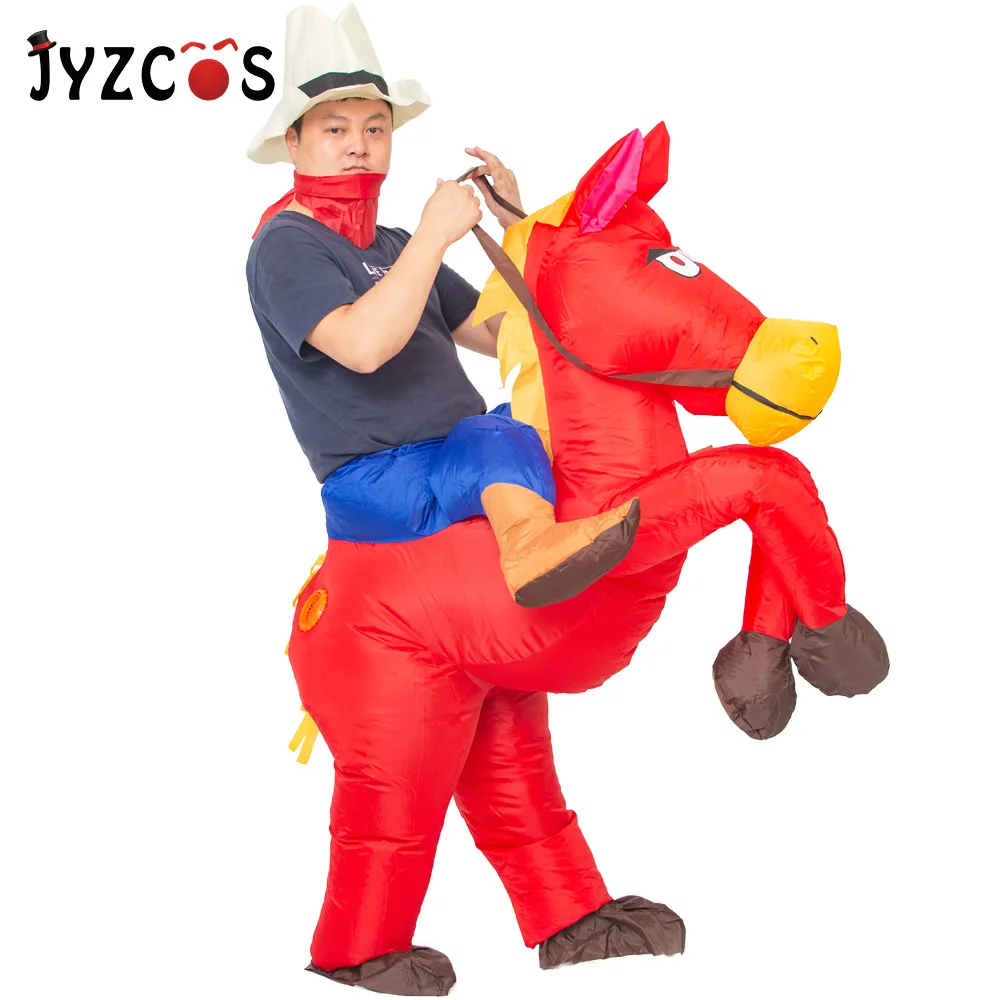 JYZCOS ковбойские надувные костюмы Пурим, костюмы на Хэллоуин для женщин, мужчин, взрослых и детей, карнавальный костюм животных