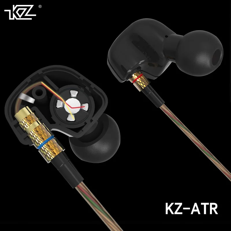 2017 новое поступление Оригинальные KZ ATR 3 5 мм наушники вкладыши с микрофоном HIFI
