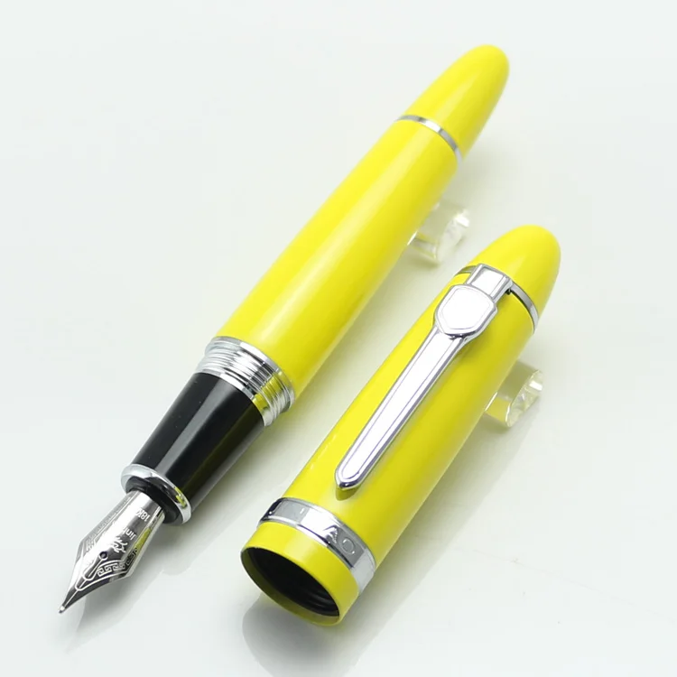JINHAO 159 широкий 18KGP 0,7 мм перьевая ручка Фиолетовый Черный Синий Шампань золотой зеленый красный белый желтый цвета модные ручки