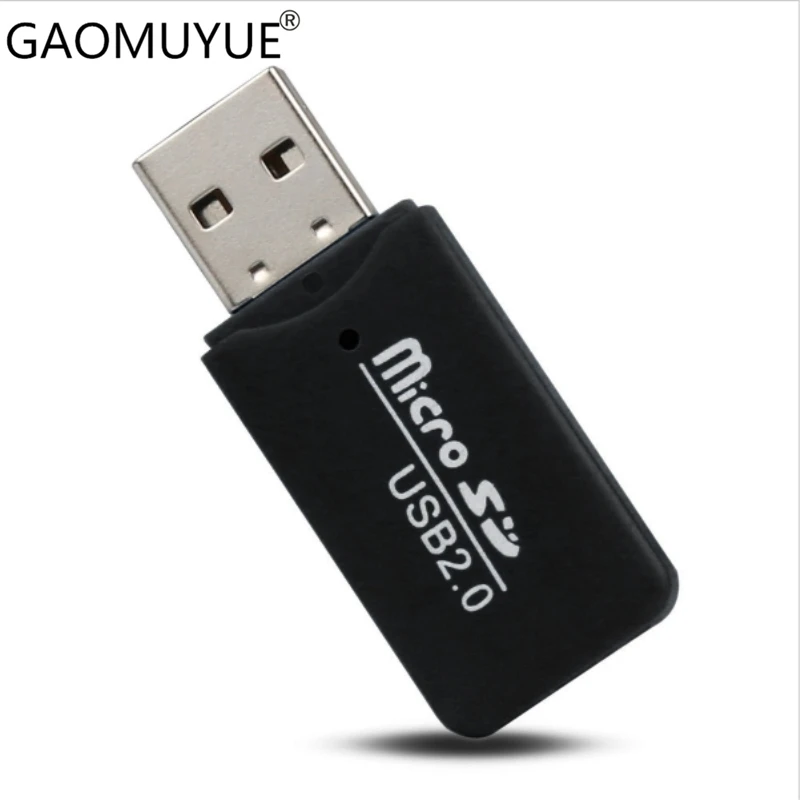 Black-USB2.0 GAOMUYU Mini USB 2,0 кард-ридер для Microsd в кард-ридере s для tf-карт и sd-карт адаптер S3 - Цвет: Black-USB2.0