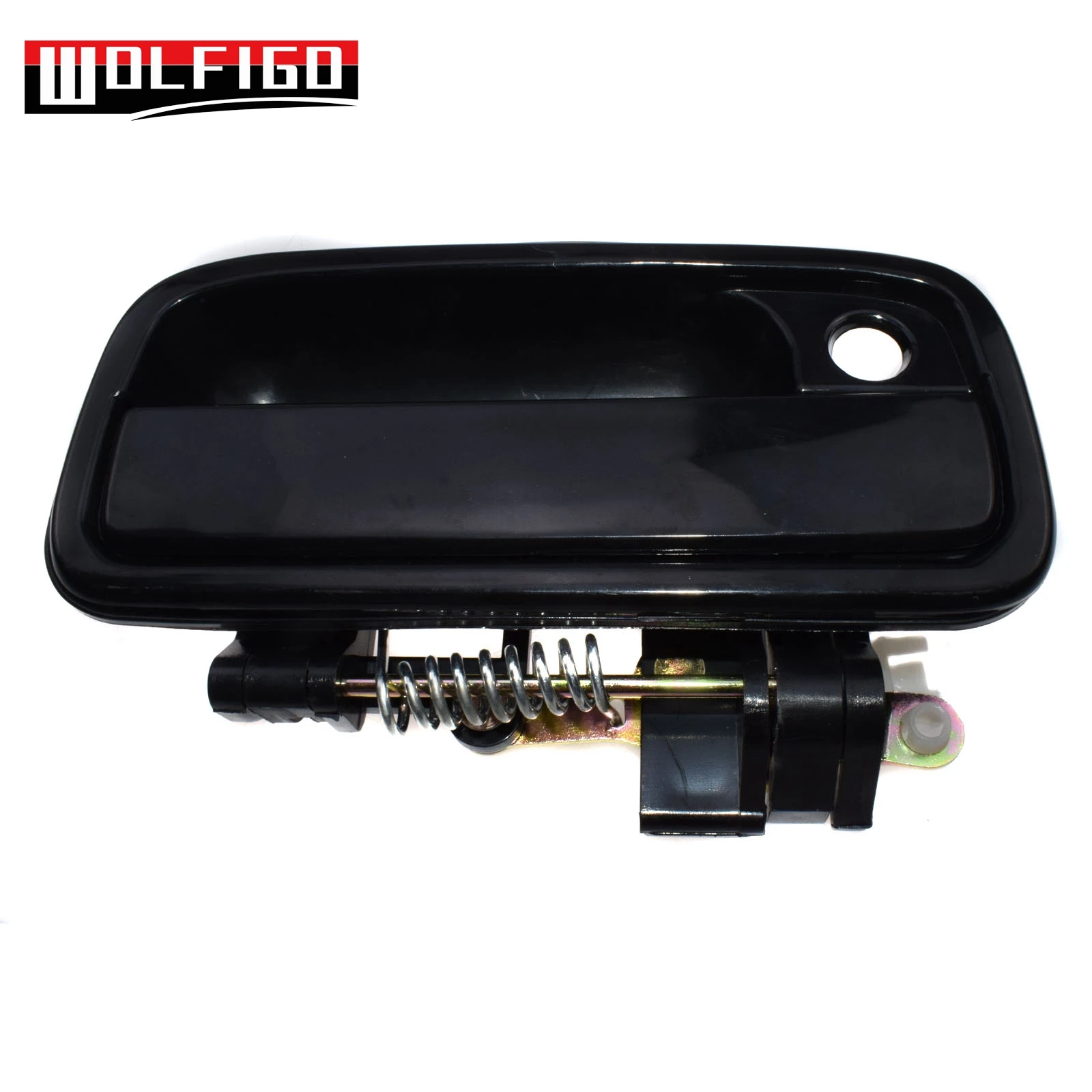 Front Right Black WOLFIGO Новая Черная/хромированная дверная ручка внешняя гладкая черная передняя левая правая для Toyota Tacoma 1995-2004 - Цвет: Front Right Black