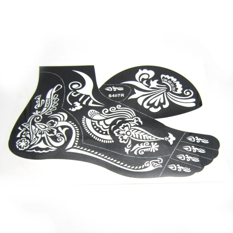 6 шт. трафареты для татуировки ног 24x16 5 см|tattoo stencil|henna tattoo stencilstattoo airbrush stencil |