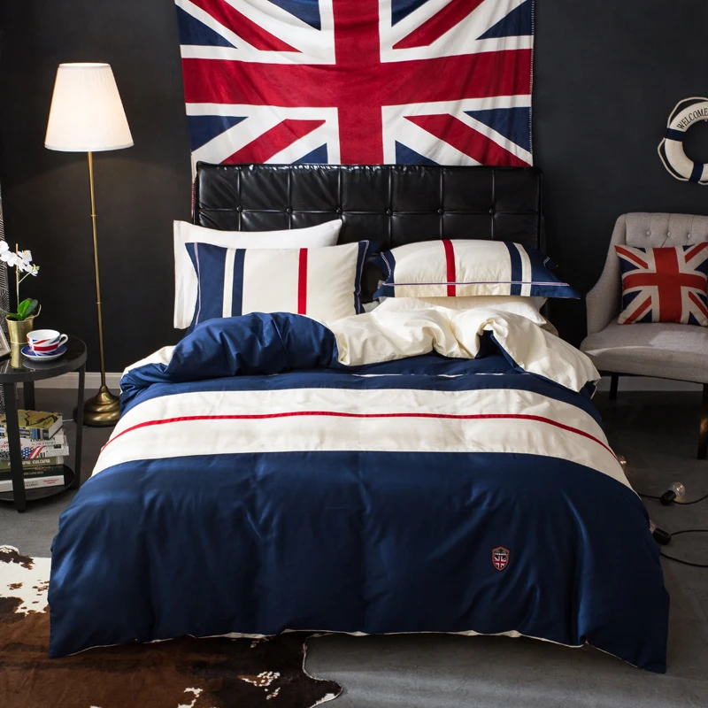 New Bedding Set Twin Queen King Size British Style Bed for girls boys gray purple Duvet Cover Home Bedclothes | Дом и сад