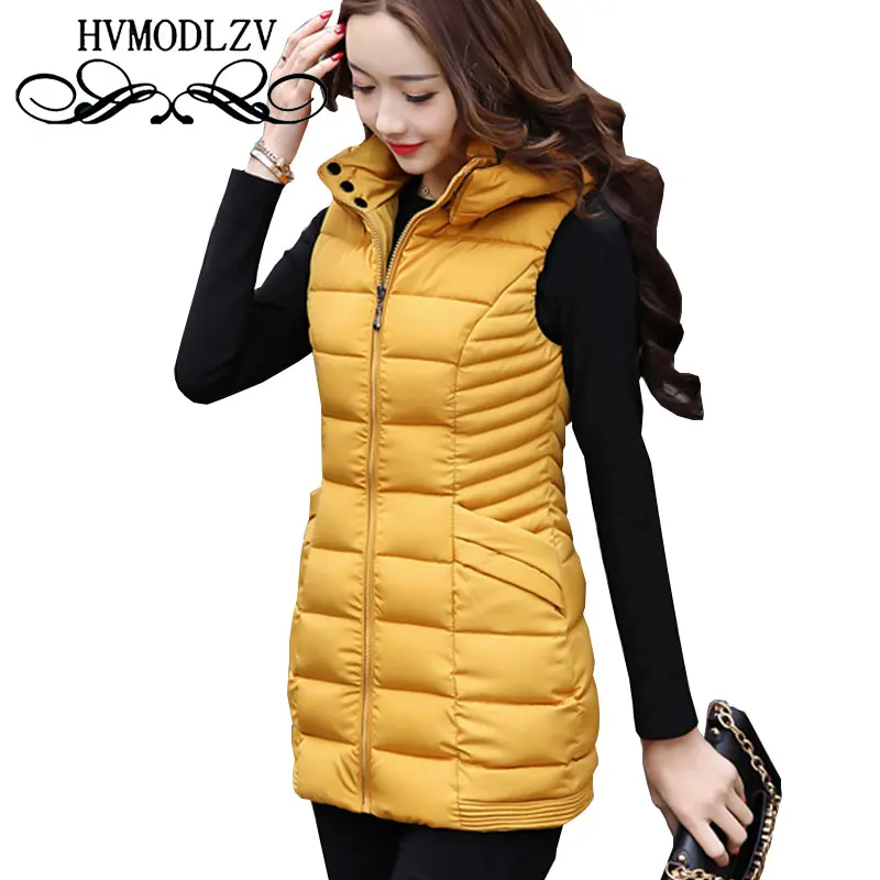 Thickened Women Cotton Vest 2017 Autumn And Winter Hooded Warm Jacket Leisure Wind Colete Feminino ls367 | Женская одежда