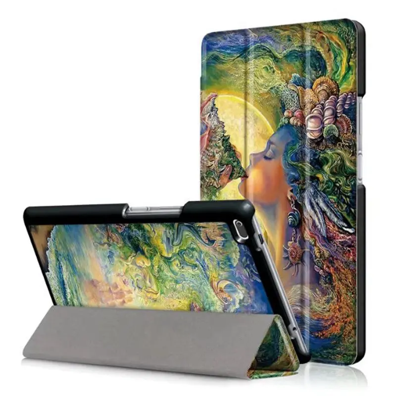 Тонкий кожаный чехол-книжка из искусственной кожи чехол для lenovo Tab 4, 8 крышка для lenovo Tab 4, 8 TB-8504X TB-8504F TB-8504N TOUCHBeauty TB-8504 планшет чехол+ Защитная пленка на экран+ подставка для ручек - Цвет: HZN