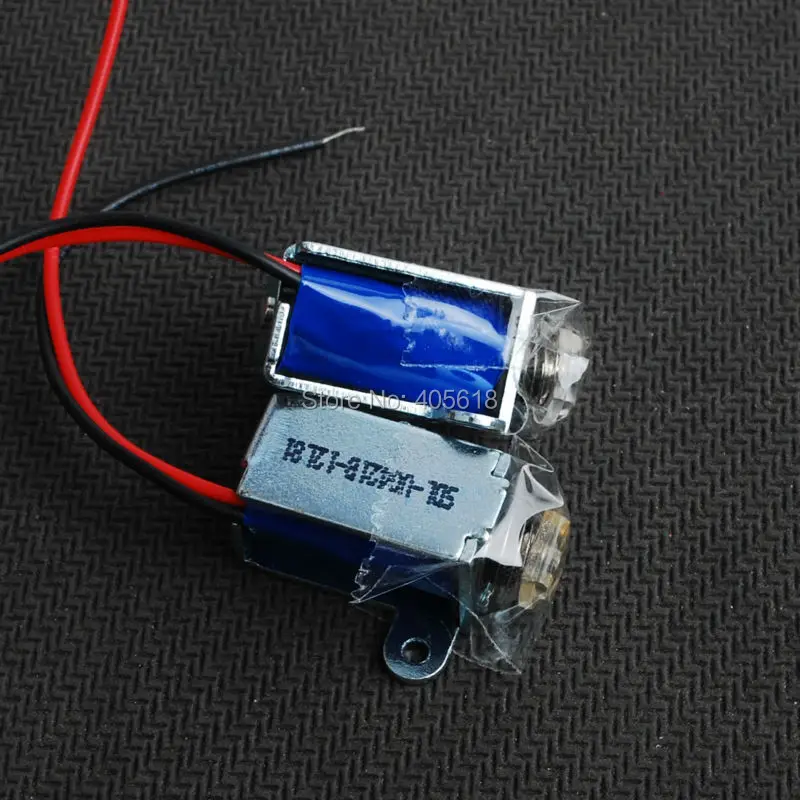2 шт. 3 В 12 постоянного тока Миниатюрный соленоидный тяга (всасывание) маленький