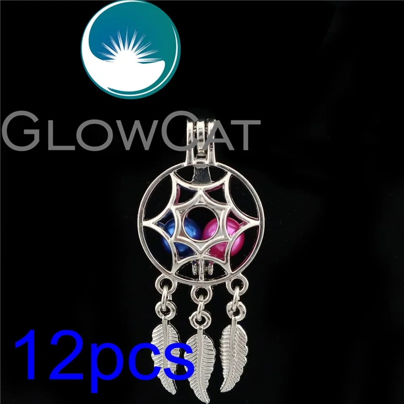 GLOWCAT 12x R K716 индийский Стиль Dream Catcher жемчужина клетка ювелирных изделий эфирное