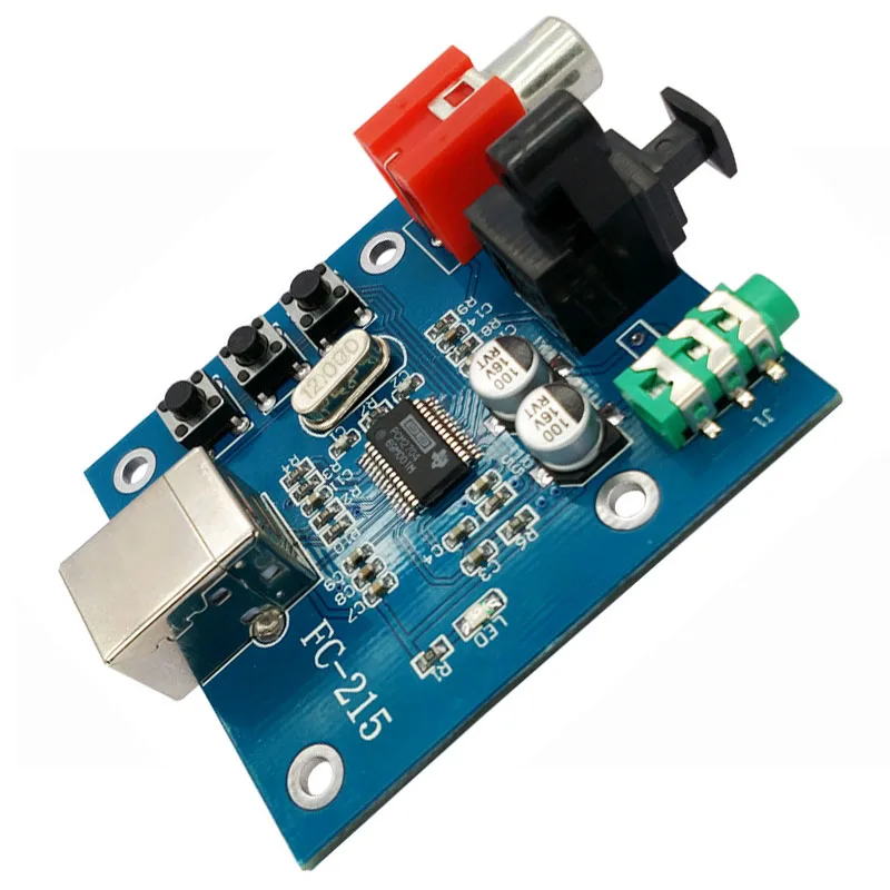 PCM2704 аудио ЦАП USB к S/PDIF звуковая карта hifi ЦАП Декодер плата 3,5 мм аналоговый коаксиальный Оптический 16 бит 32 кГц/44,1 кГц/48 кГц A1-010