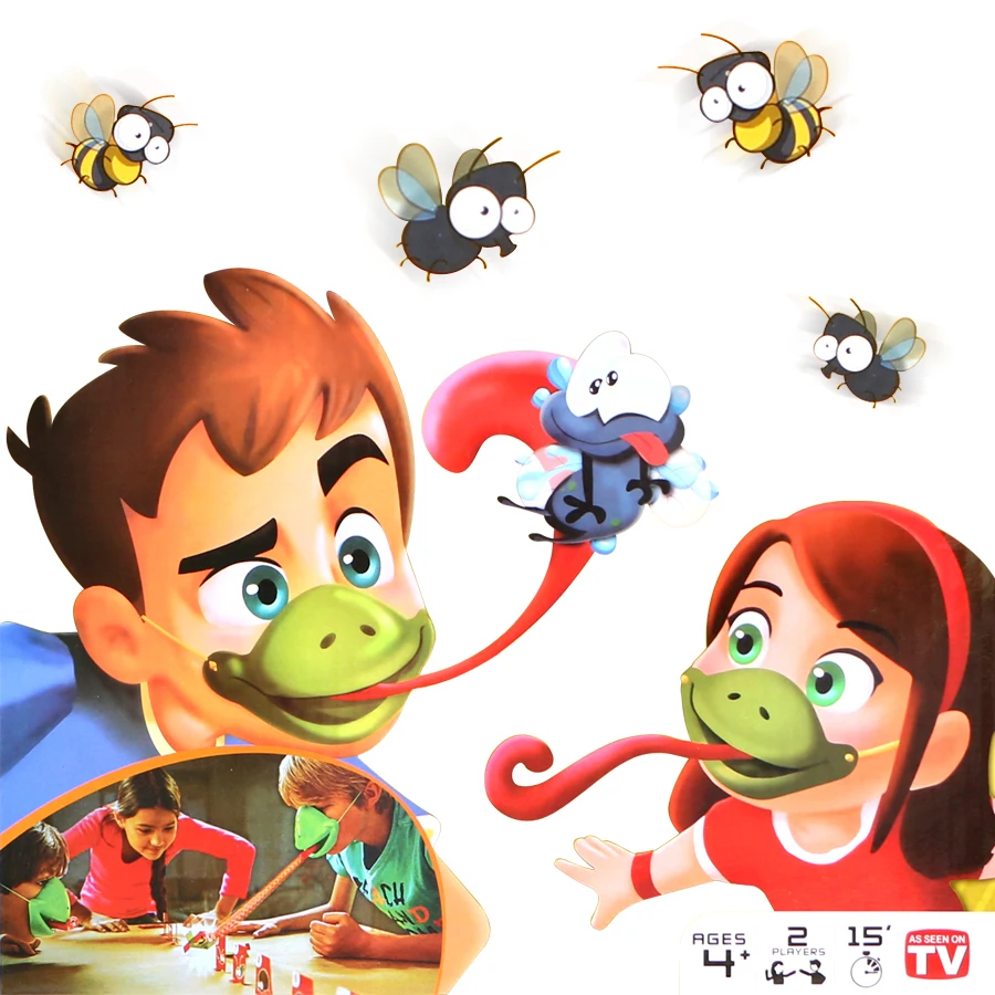 Tic Tac язык ловить жуков игра шарнир Take Card-Eat вредителей автомобиль двойная игра настольные игры для детей