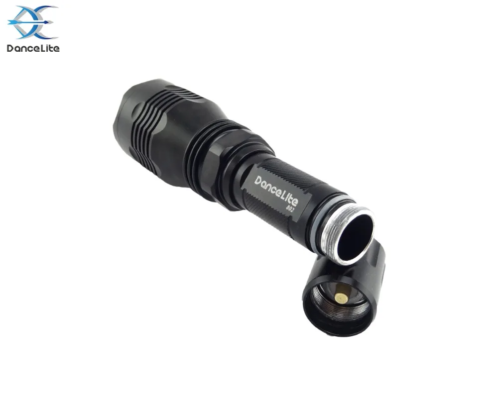 Обновленный DanceLite 802 XPE2 R5 Красный/зеленый/синий фонарь XRE Q5 белый световой факел 1 режим(вкл/выкл