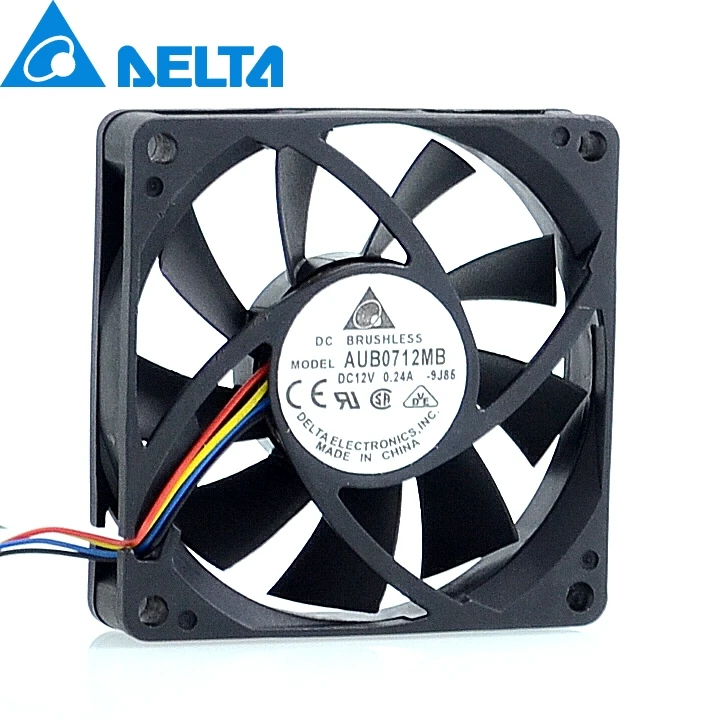 Новый и оригинальный AUB0712MB 7015 70 мм 12V 0.24A 7 см 4pin PWM вентилятор охлаждения
