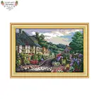 Joy Sunday Средиземноморский домашний декор F534(2) 14CT 11CT Счетный и штампованный вышивка пейзажа DIY Набор для вышивки крестиком