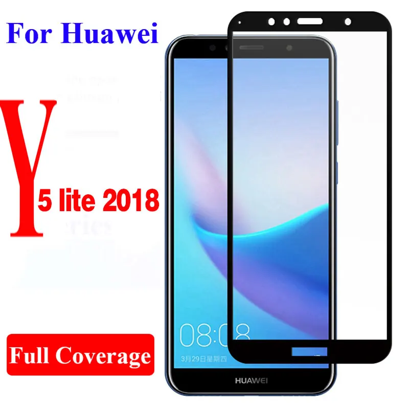 Закаленное стекло для huawei y 5 lite для huawei y 5 lite защитное стекло полная пленка huawey y5lite2018 Защитная пленка для экрана