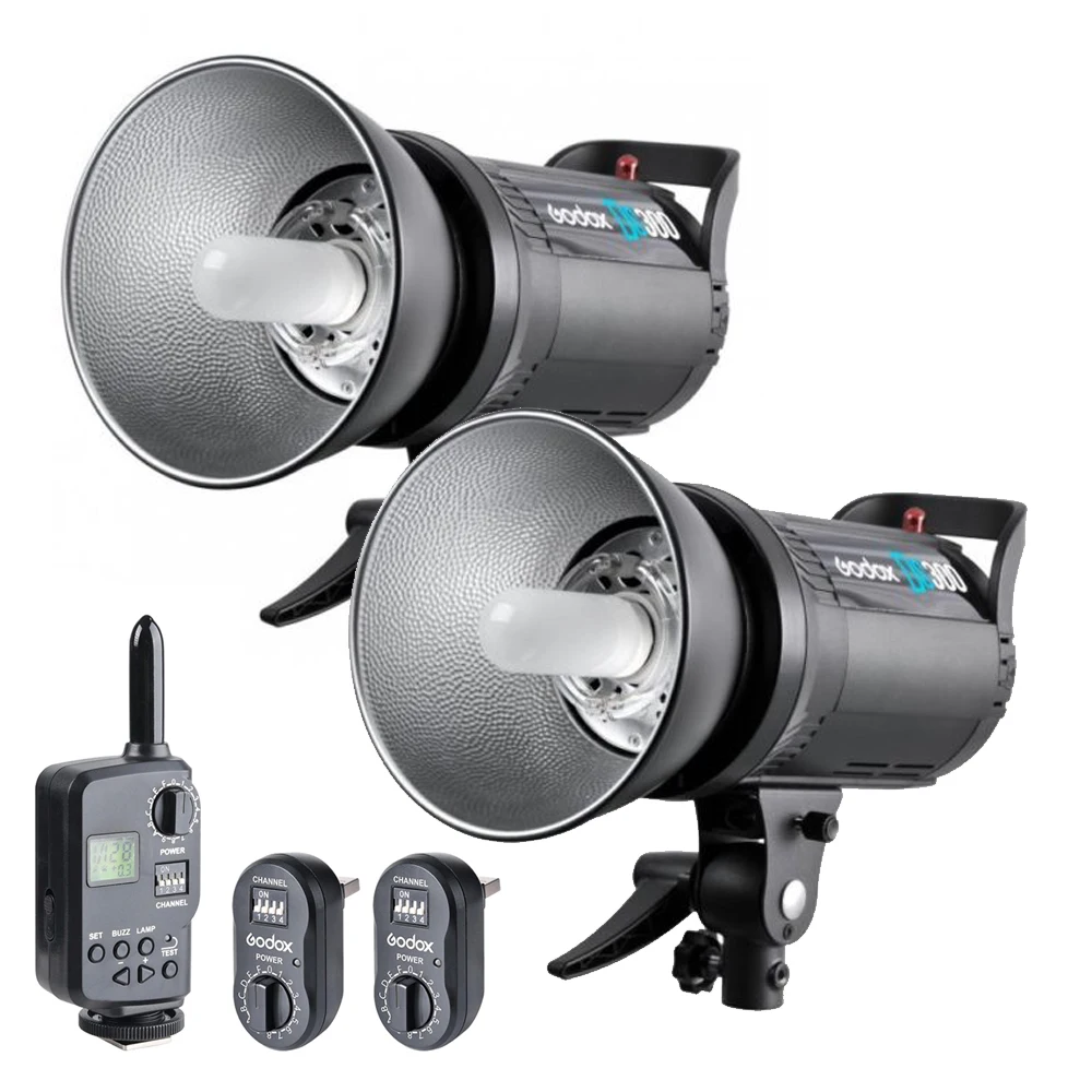 Студийная стробосветильник вспышка Godox DS300 300 Вт 300Ws с набором триггеров FT 16 110 В 2