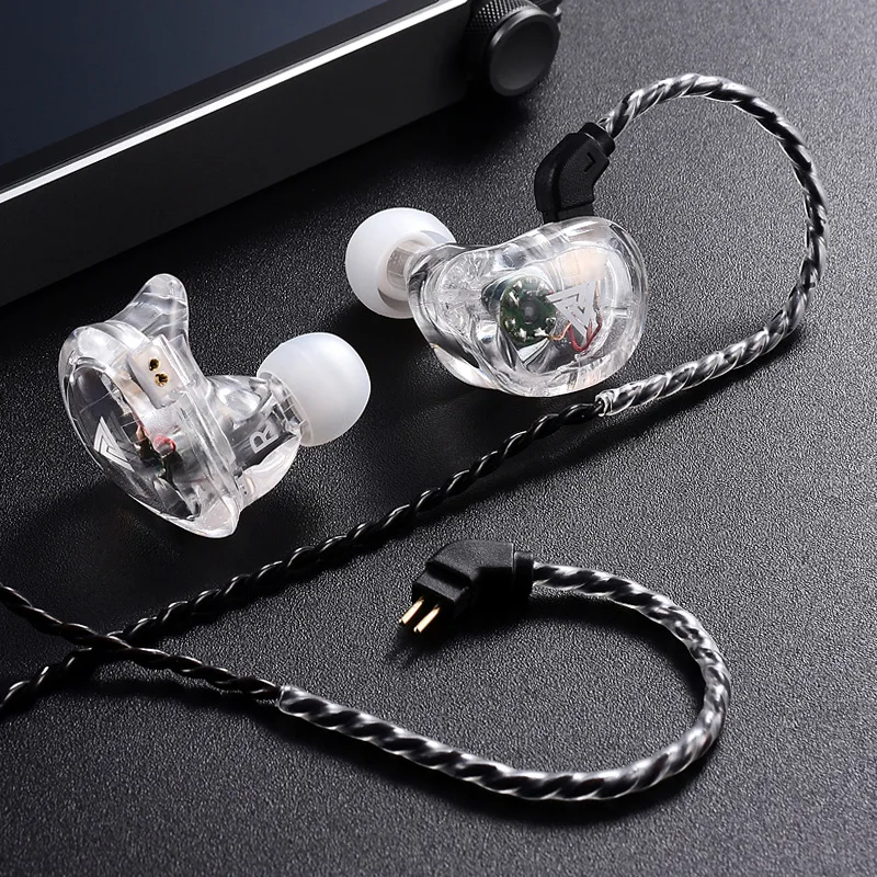 Внутриканальные наушники QKZ VK1 4DD с сабвуфером подвесные Hi-Fi наушники-вкладыши для