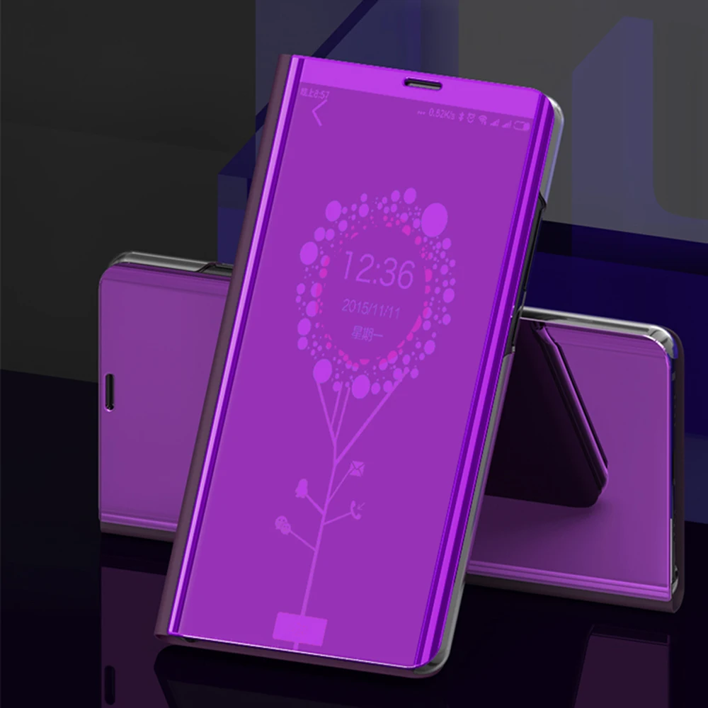 Умный зеркальный флип-чехол для samsung Galaxy S10 S9 S8 Plus Note 8 9 S7 Edge прозрачный вид