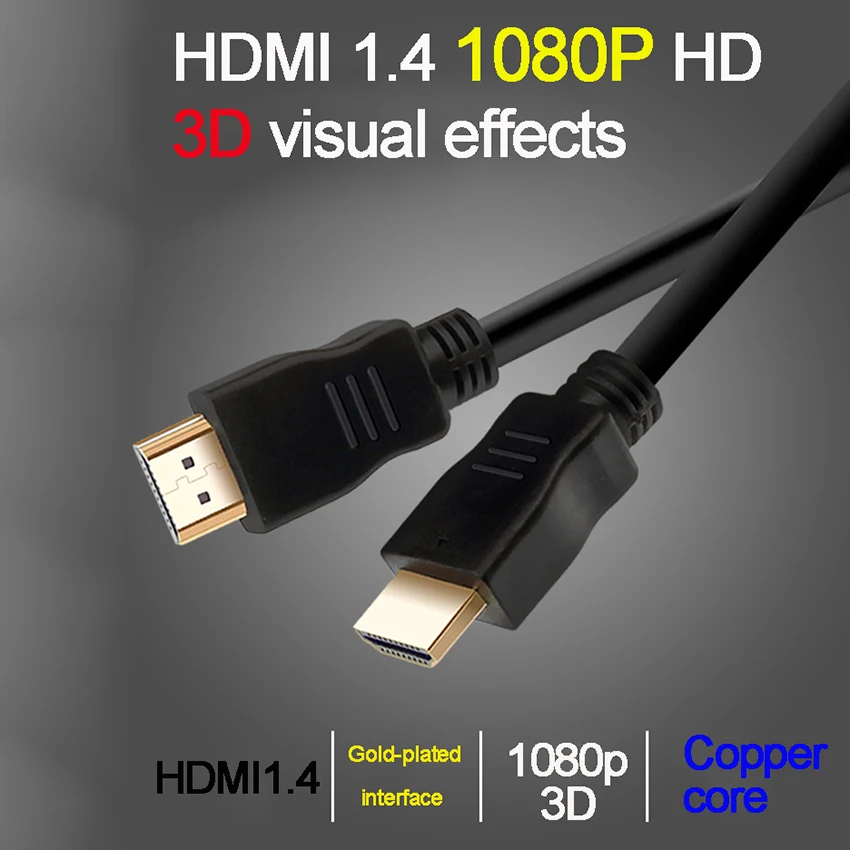 4 k hdmi кабель 0,5 м 1 м 2 м 3 м HDMI 1,4 OD 5,5 Поддержка ПК HDTV STB Проектор DVD плеер HD монитор двойной коврик из алюминиевой фольги