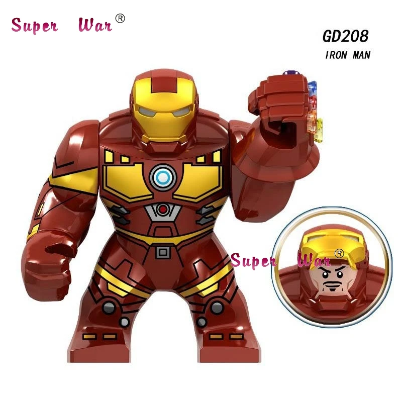 GD208 Один Мстители Marvel эндшпиль большой размер танос Халк Железный человек паук черный гном Черная пантера строительные блоки детские игрушки - Цвет: GD208
