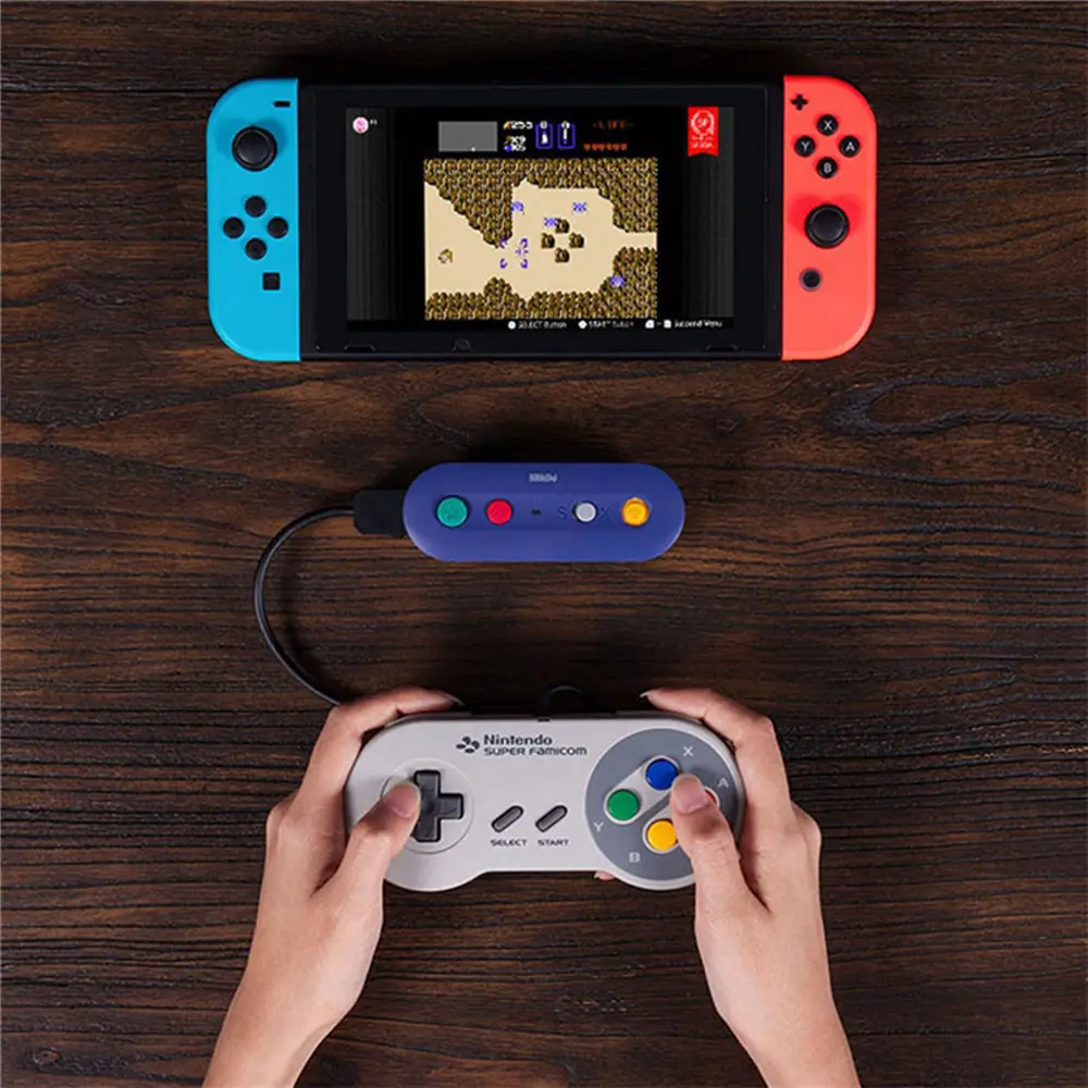 Геймпад 8bitdo Gbros Bluetooth Беспроводной адаптер с USB кабелем для NGC/WII/SNES NS переключатель
