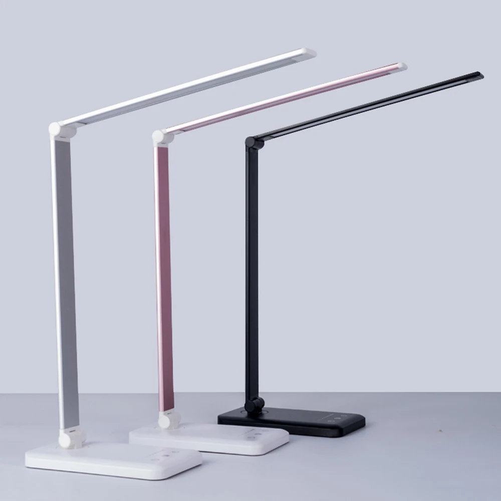 52 светодиодный s настольная лампа 5 цветовых режимов x5 Dimable Levels Touch USB заряжаемый для чтения защита глаз с таймером светодиодный Настольный светильник